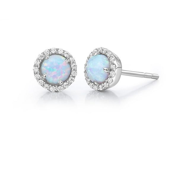 Lafonn Birthstone Earrings - October - Opal SVS Fine Jewelry Oceanside, NY
