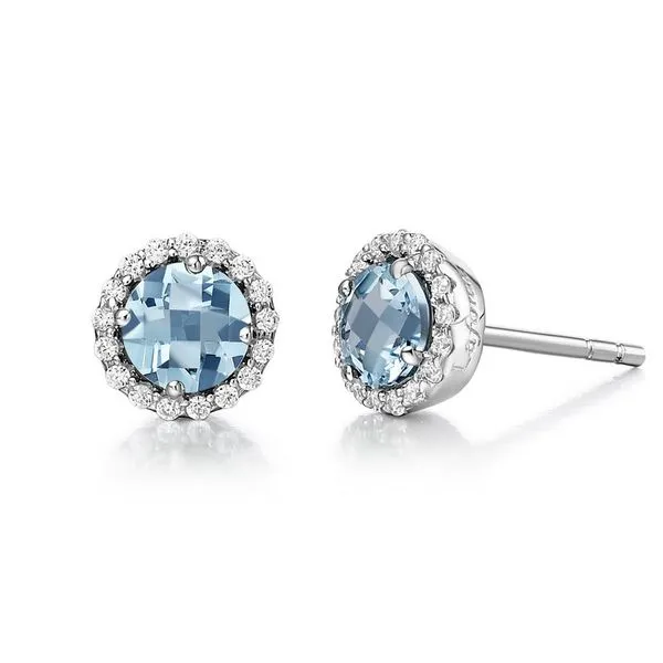 Lafonn Silver Birthstone Earrings - March - Aquamarine SVS Fine Jewelry Oceanside, NY