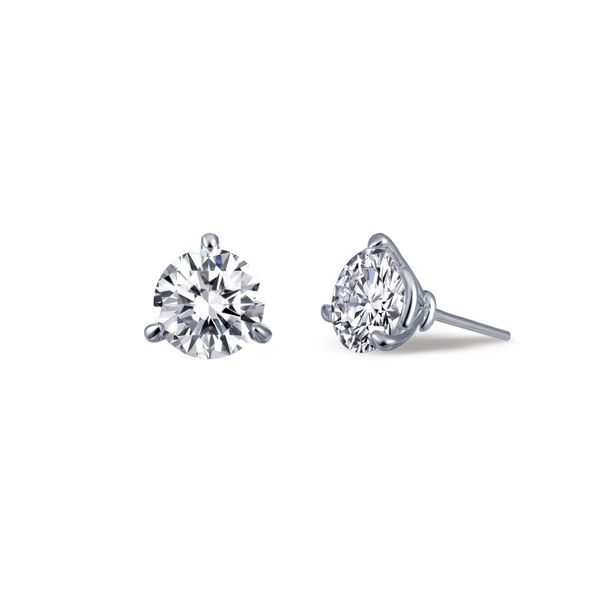 Lafonn Silver Martini Set Three Prong Studs, 2Cttw SVS Fine Jewelry Oceanside, NY