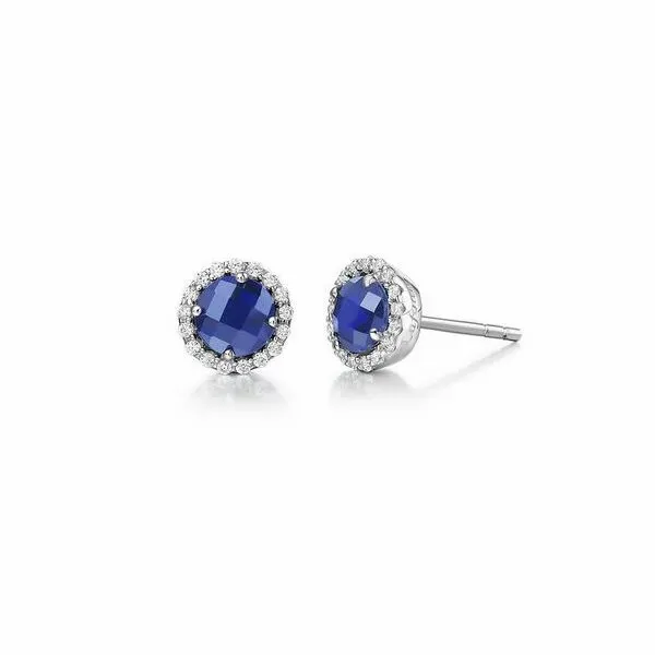 Lafonn Birthstone Earrings - September - Sapphire SVS Fine Jewelry Oceanside, NY