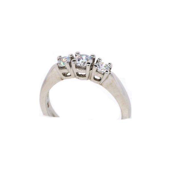 14Kt White Gold Semi-Mount Engagement Ring with Two 0.50Ctw Round Diamonds Swede's Jewelers East Windsor, CT