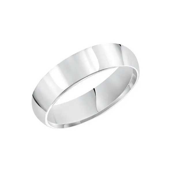 14Kt White Gold Plain Wedding Band Swede's Jewelers East Windsor, CT