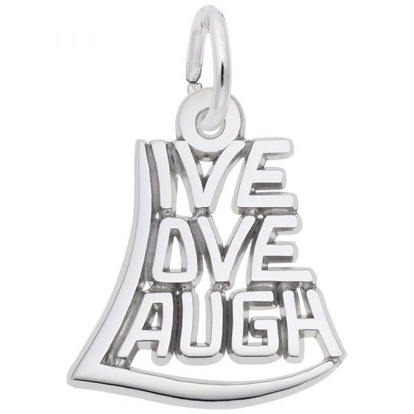 Sterling Silver high polished Live Love Laugh Swede's Jewelers East Windsor, CT