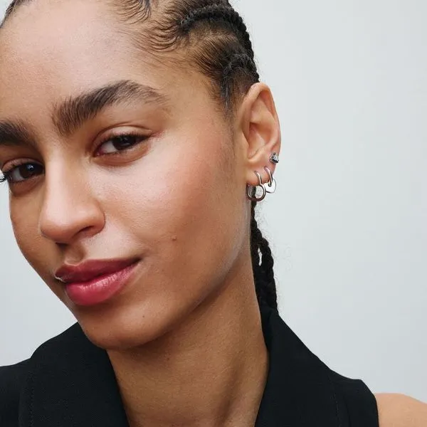 Pandora 293460C00 Heart Open Hoop Earrings Image 2 Taylors Jewellers Alliston, ON