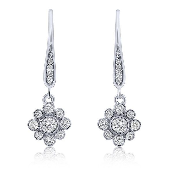 10K White Gold Diamond Drop Earrings Tena's Fine Diamonds and Jewelry Athens, GA