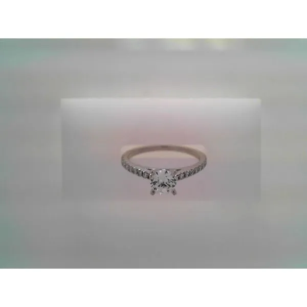 White Gold Engagement Ring with CZ Center Tennies Jewelry Appleton, WI