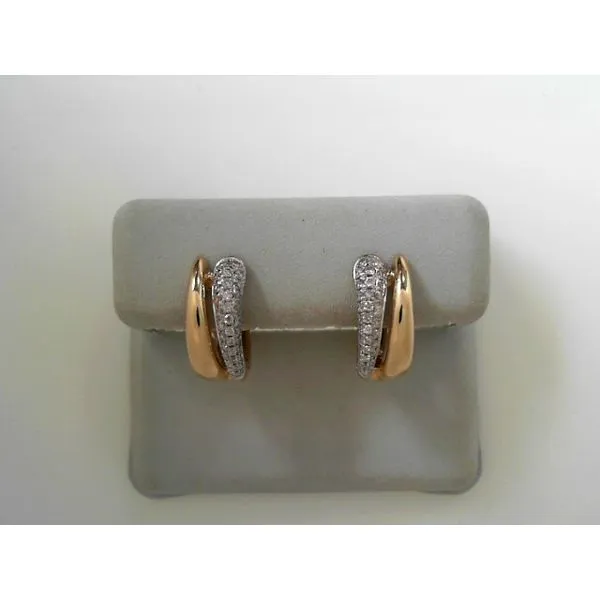 Yellow Gold Diamond Huggie Earrings Tennies Jewelry Appleton, WI