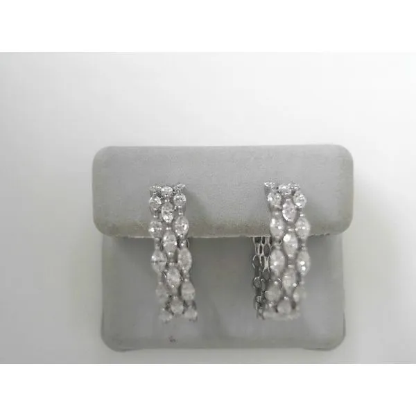 14K White Gold Marquise Diamond Earrings Tennies Jewelry Appleton, WI