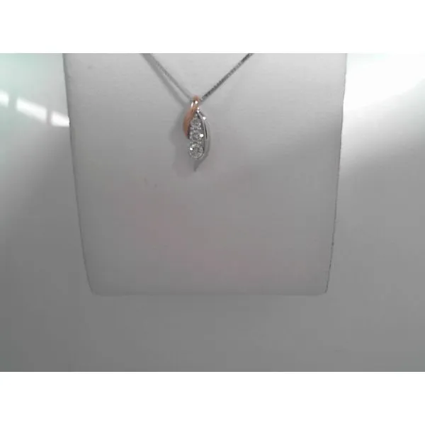 14 Karat White Gold 3 Stone Diamond Pendant Tennies Jewelry Appleton, WI