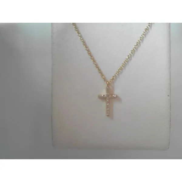 14K Yellow Gold Diamond Cross Pendant Tennies Jewelry Appleton, WI