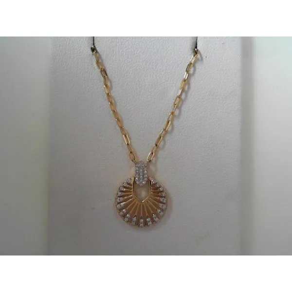 Yellow Gold Necklace with Round Diamonds Tennies Jewelry Appleton, WI
