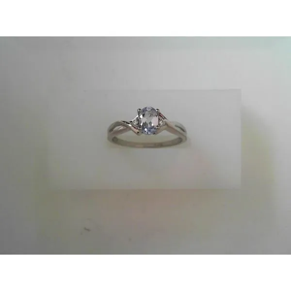 Sterling Silver Aqua and Diamond Fashion Ring Tennies Jewelry Appleton, WI