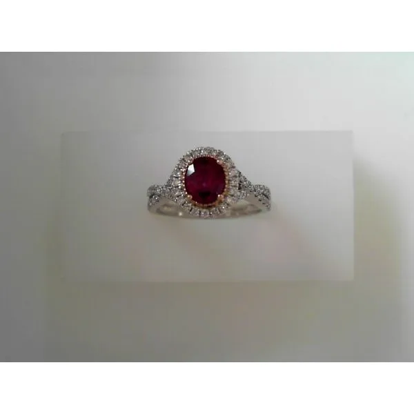 Oval Ruby and Diamond Fashion Ring Tennies Jewelry Appleton, WI