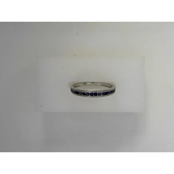 10K White Gold Sapphire Stacker Ring Tennies Jewelry Appleton, WI