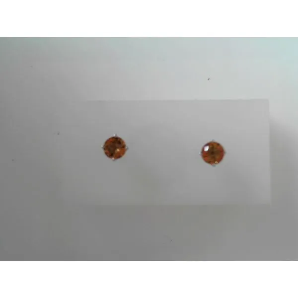 Citrine Stud Earrings in 14K White Gold Tennies Jewelry Appleton, WI