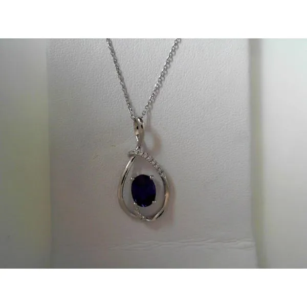 Alexandrite and Diamond Pendant in 14K White Gold Tennies Jewelry Appleton, WI