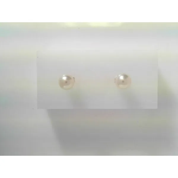 White Pearl Stud Earrings in 14K White Gold Tennies Jewelry Appleton, WI