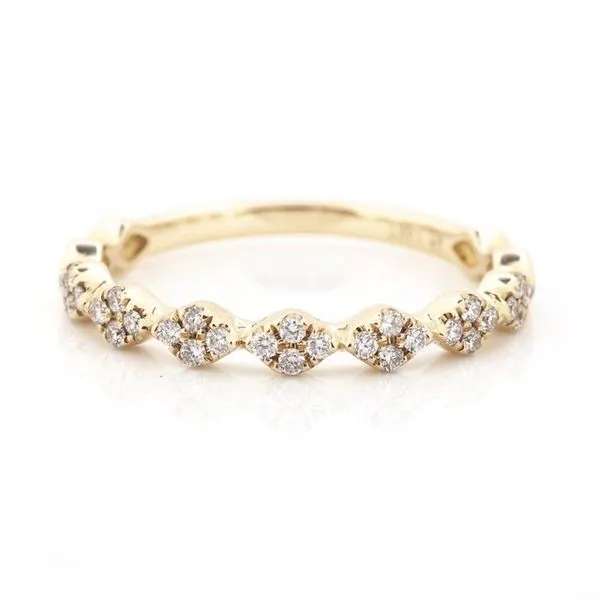 7-Station Wavy Harlequin Pave Diamond Band Texas Gold Connection greenville, TX