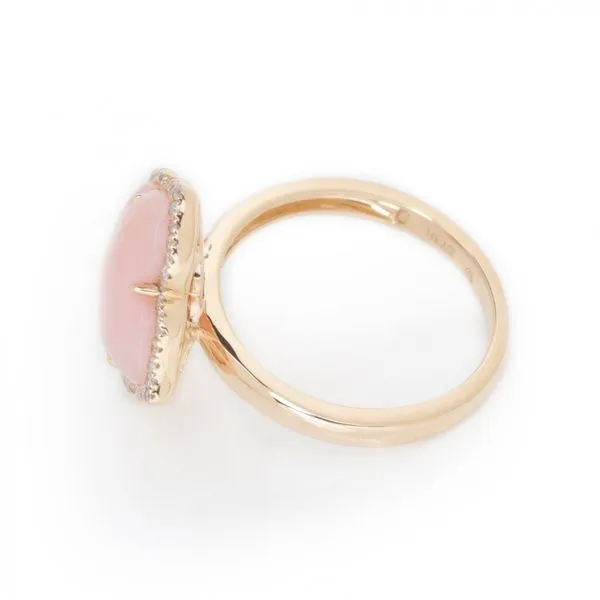 Pink Opal Clover Ring Image 2 Texas Gold Connection greenville, TX