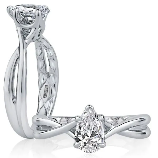 18K Modern Engagement Ring by A.Jaffe Goldmart Jewelers Redding, CA