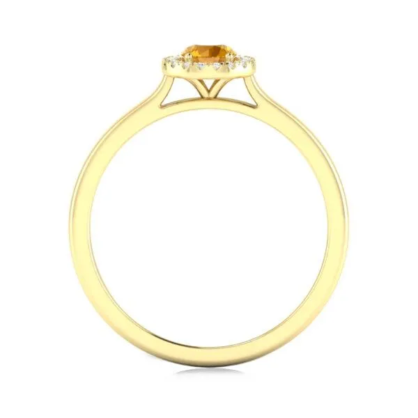 14K Citrine & Halo Fashion Ring by Costar Image 2 Goldmart Jewelers Redding, CA
