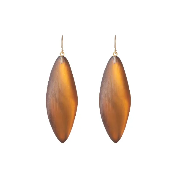 Alexis Bittar - Long Leaf Earring in Amber