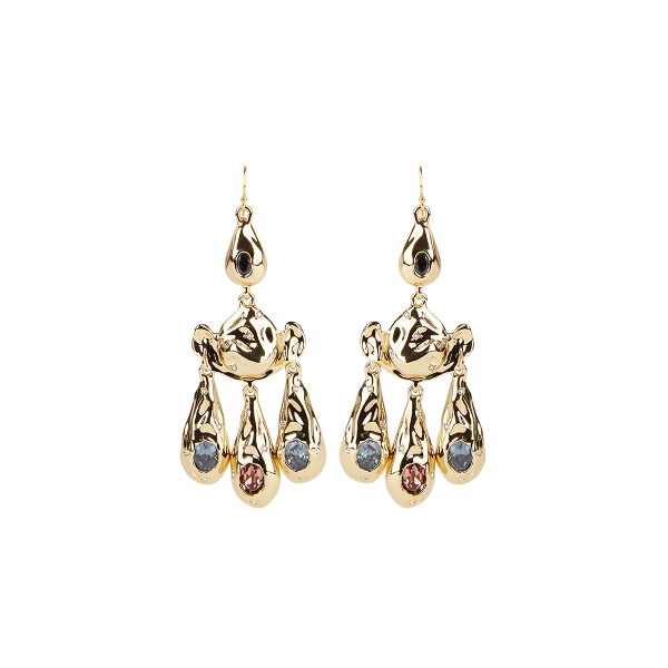 Alexis Bittar - Crumpled Chandelier Earring. 