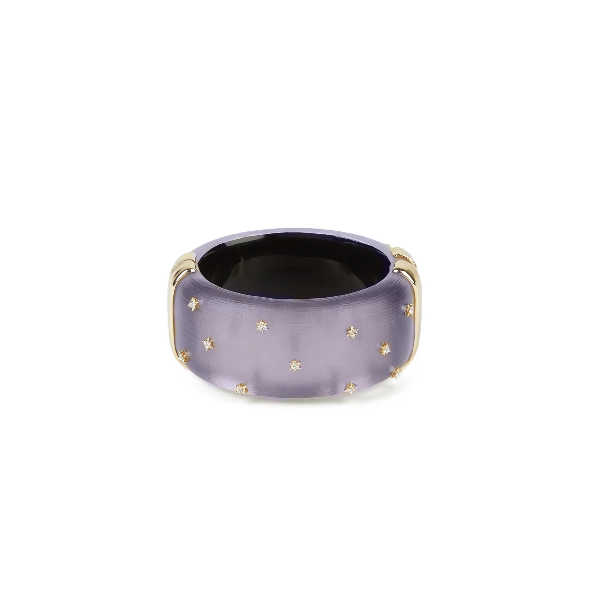 Alexis Bittar - Spike Studded Large Hinge Bracelet in Wysteria