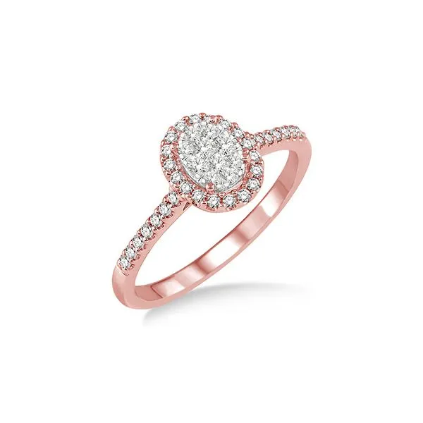 14K Rose Gold Diamond Oval 'Lovebright' Engagement Ring Tipton's Fine Jewelry Lawton, OK