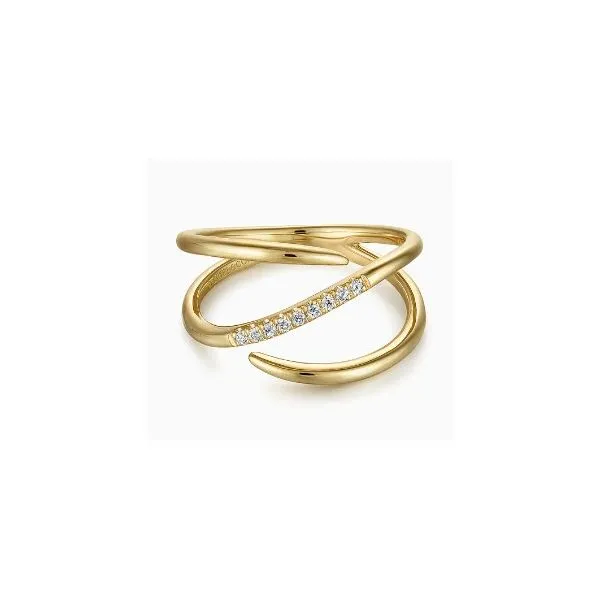 14K Yellow Gold Pave Diamond Wrap Ring Tom Cook Jeweler, Inc. Daytona Beach, FL