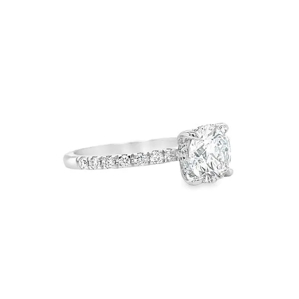 14k White Gold Round Labgrown Diamond Engagement Ring Image 3 Toner Jewelers Overland Park, KS