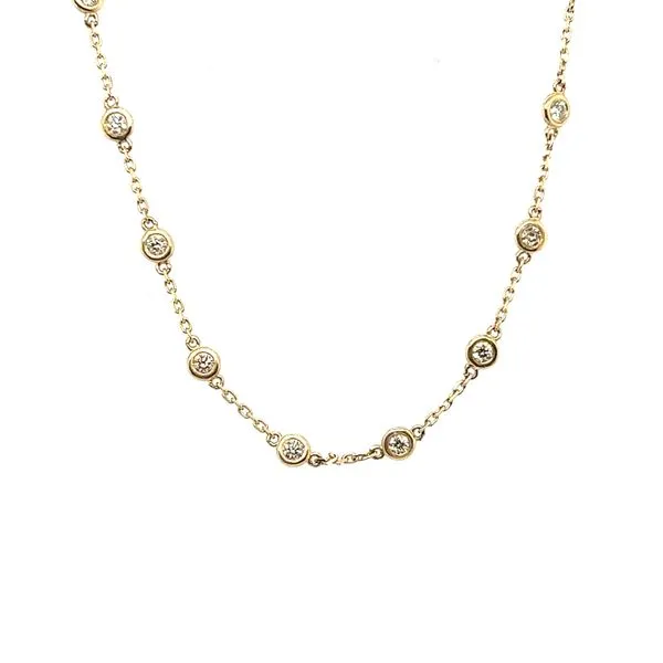 14 Karat Yellow Gold Diamonds by the Yard Necklace Image 2 Toner Jewelers Overland Park, KS