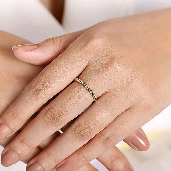 Gabriel & Co. 14K Yellow Gold Bujukan Stackable Ring Image 5 Toner Jewelers Overland Park, KS