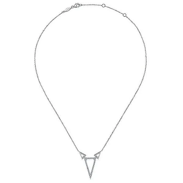 Gabriel & Co. Silver Triangle Necklace Image 2 Toner Jewelers Overland Park, KS