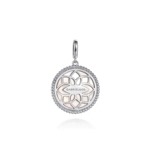 Gabriel & Co. Silver Disc Pendant Image 2 Toner Jewelers Overland Park, KS