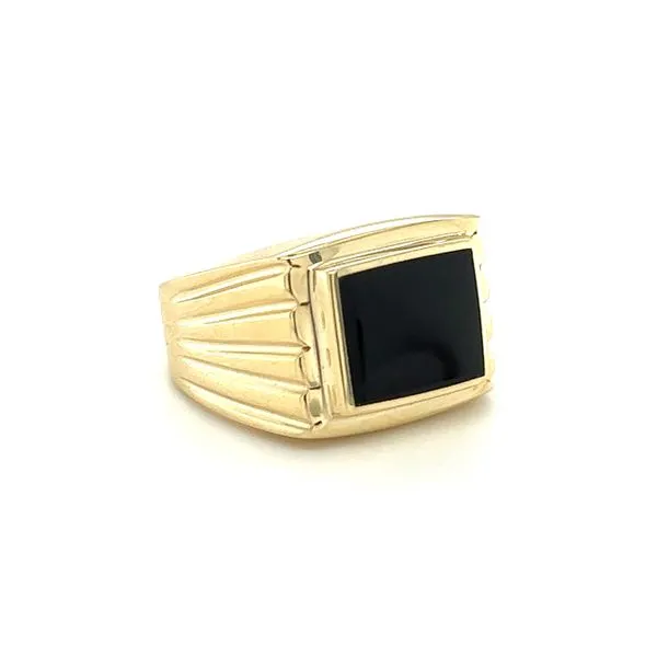 Estate 10k Yellow Gold Onyx Signet Ring Toner Jewelers Overland Park, KS