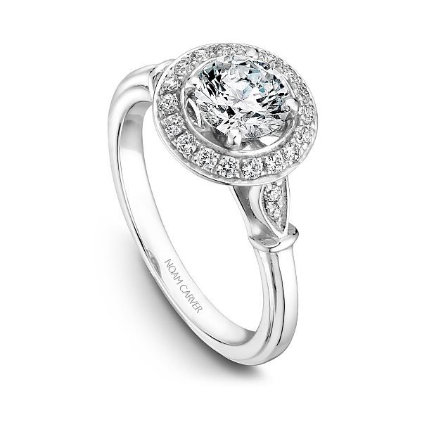 Halo Diamond Engagement Ring Image 2 Towne Square Jewelers Charleston, IL