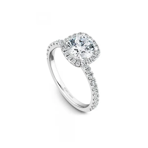 Vintage Halo Engagement Ring Image 3 Towne Square Jewelers Charleston, IL