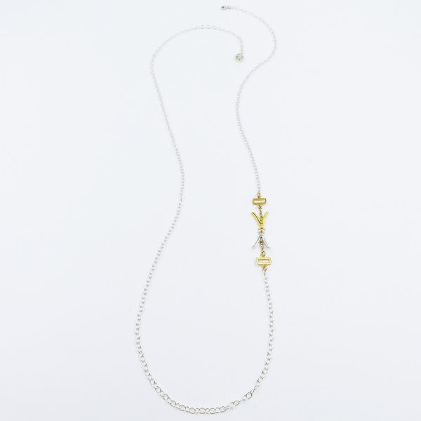 Silver and Gold Vermeil V Necklace Towne Square Jewelers Charleston, IL