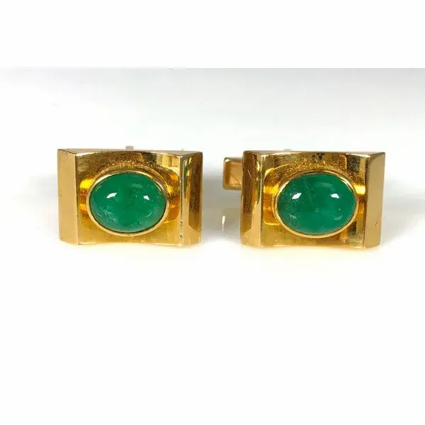 Estate Emerald and Gold Cufflinks Towne Square Jewelers Charleston, IL