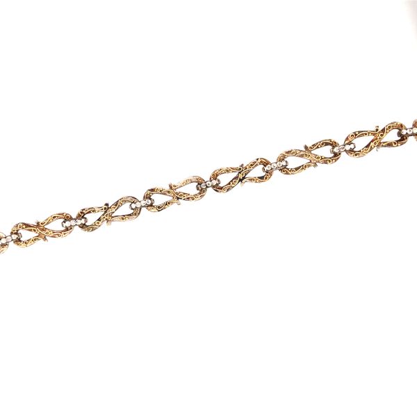 Sterling and Vermeil Link Bracelet Image 2 Towne Square Jewelers Charleston, IL