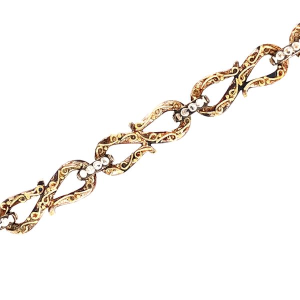 Sterling and Vermeil Link Bracelet Towne Square Jewelers Charleston, IL