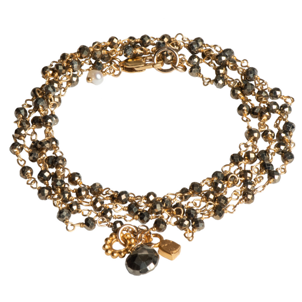 Alexis Pyrite Wrap Bracelet/ Necklace Towne Square Jewelers Charleston, IL