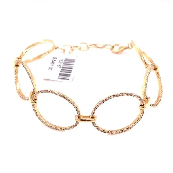 Diamond Bracelets in 14 Karat Yellow Gold 6.62 Grams Tzfasman Jewelers Brooklyn, NY