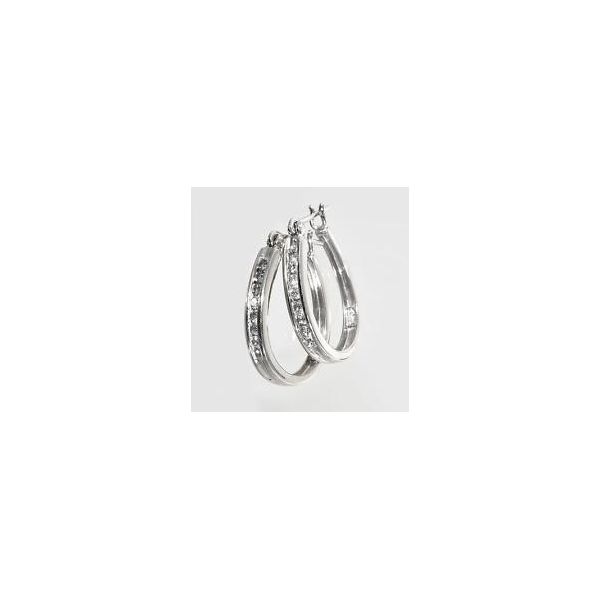 STERLING SILVER AND DIAMOND EARRINGS Valentine's Fine Jewelry Dallas, PA