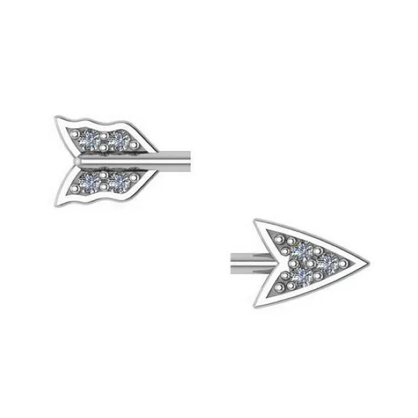 STERLING SILVER AND DIAMOND EARRINGS Valentine's Fine Jewelry Dallas, PA