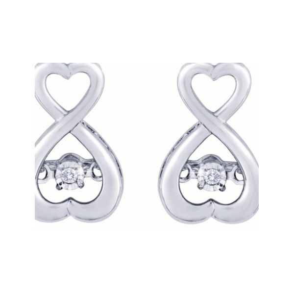 STERLING SILVER AND DIAMOND EARRINGS Valentine's Fine Jewelry Dallas, PA