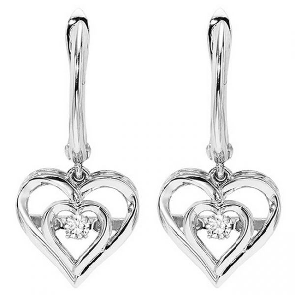 STERLING SILVER AND DIAMOND EARRINGS Valentine's Fine Jewelry Dallas, PA