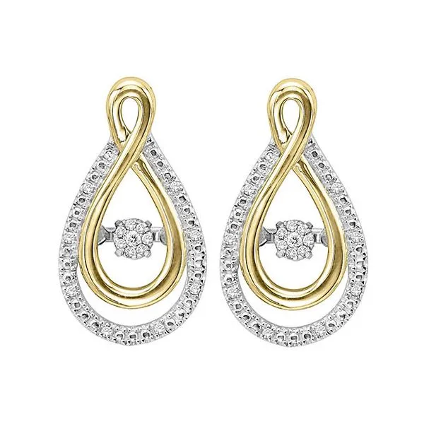 STERLING SILVER AND DIAMOND OR SS/GOLD COMBO EARRINGS Valentine's Fine Jewelry Dallas, PA