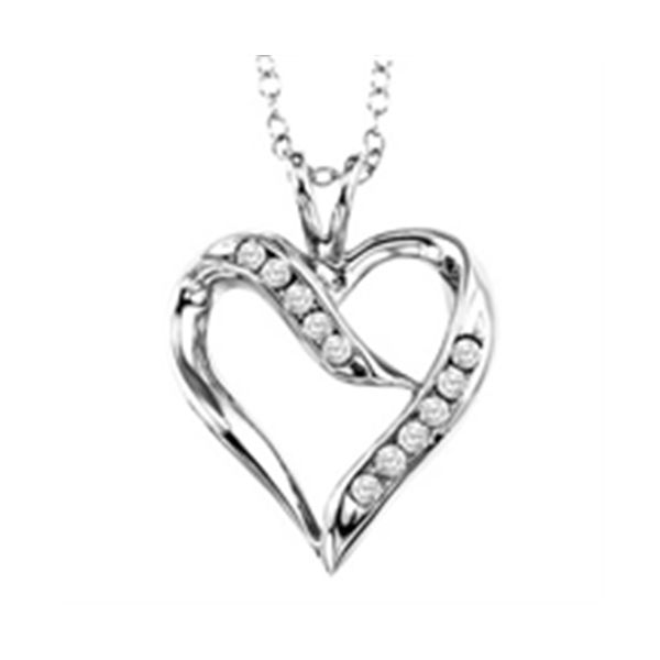 STERLING SILVER AND DIAMOND PENDANTS Valentine's Fine Jewelry Dallas, PA